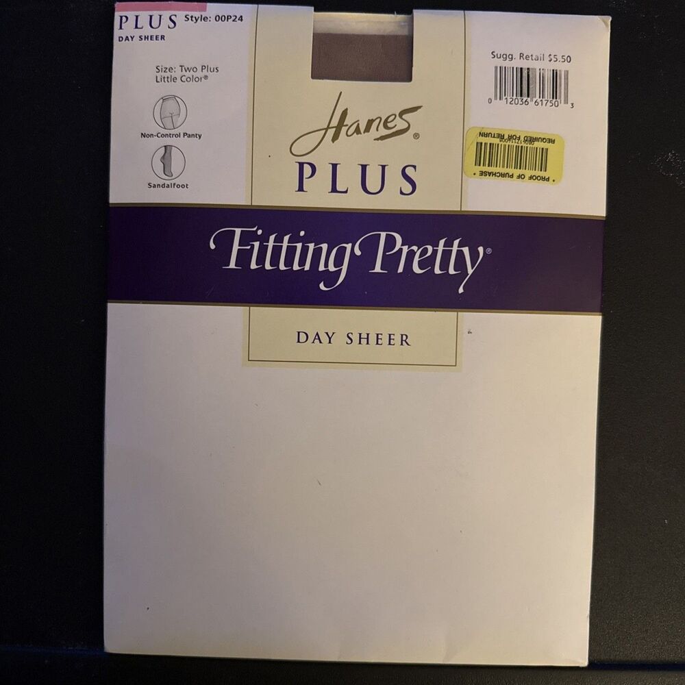 Hanes Sheer Plus Sandalfoot NonControl Panty Hanes Plus Fitting Pretty 1XL